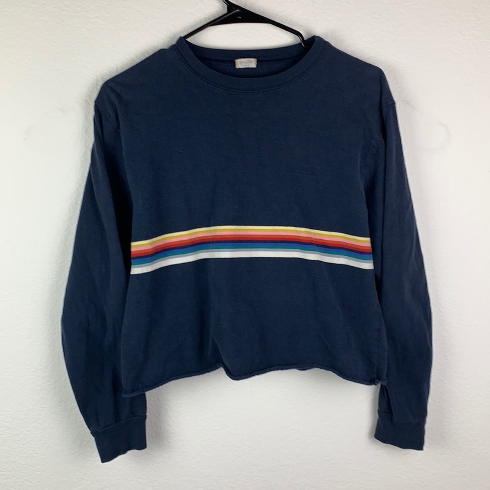 John Galt Brandy Melville Cropped Long Sleeve Top